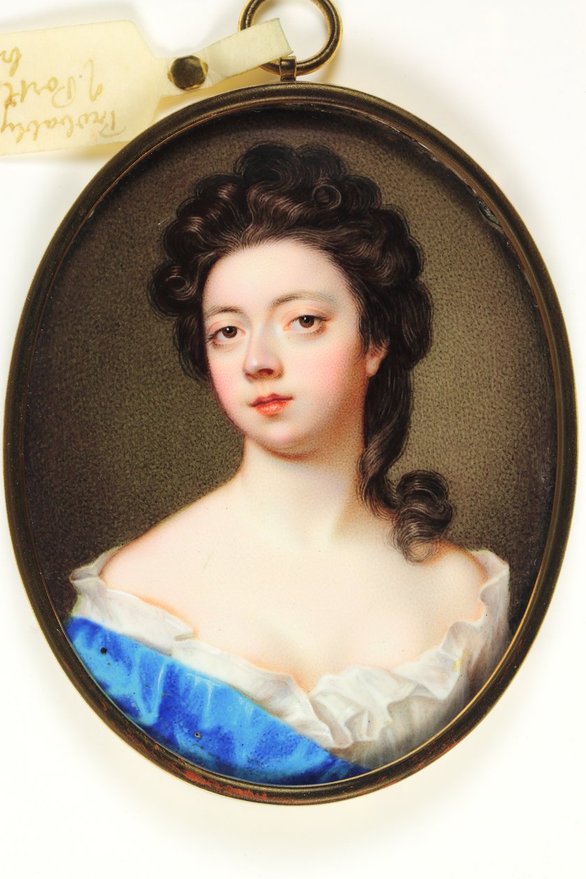 En dame kaldet Jane Martha Temple, grevinde af Portland (emalje) af Christian Friedrich Zincke