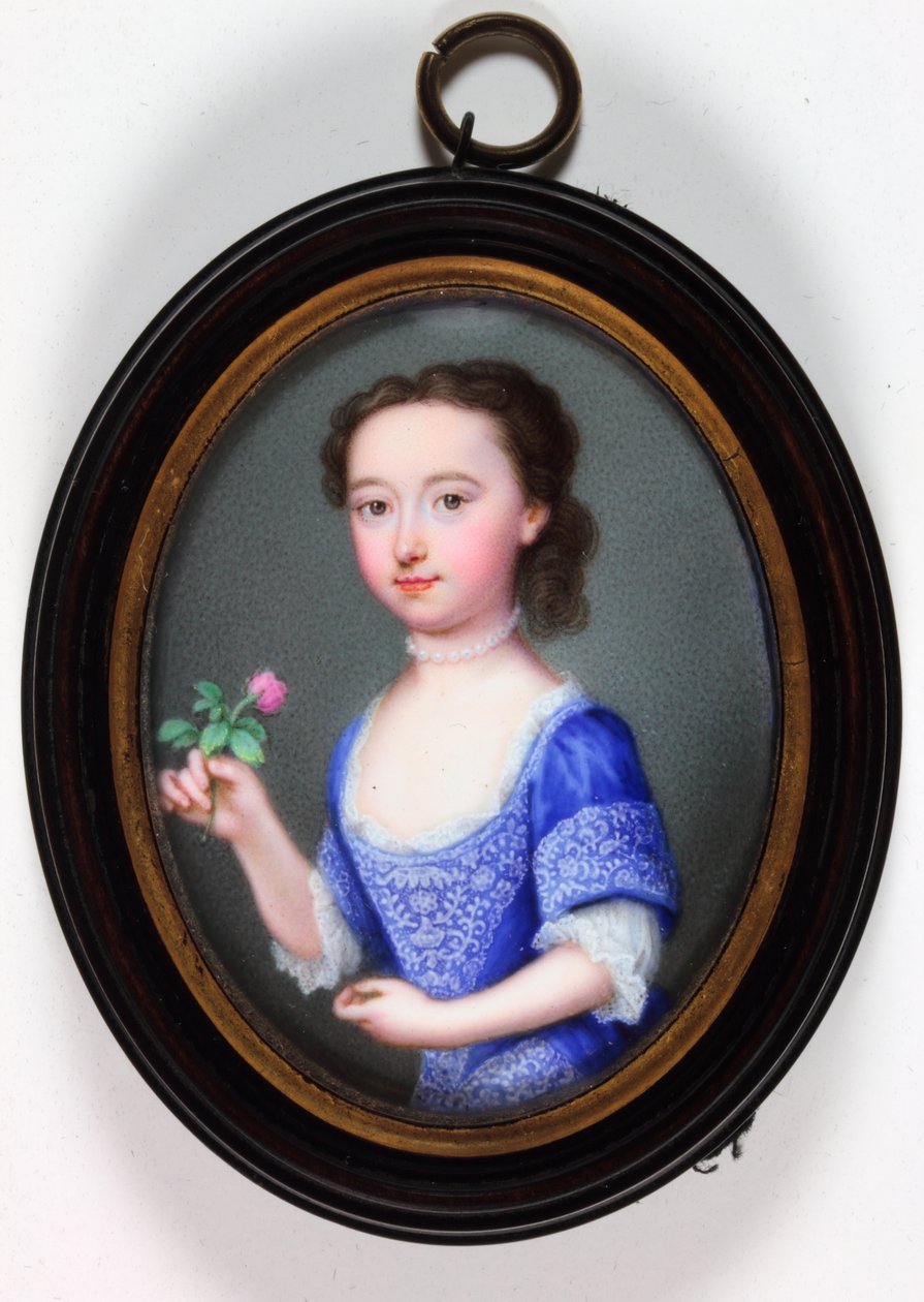 Lady Elizabeth Cavendish Bentinck, senere Marchioness of Bath (emalje) af Christian Friedrich Zincke