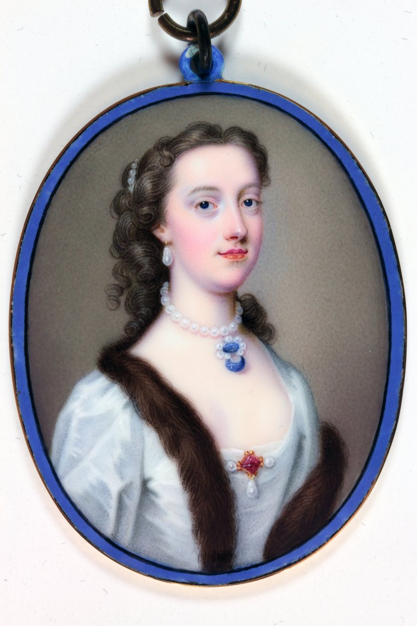 Lady Margaret Cavendish-Holles-Harley, hertuginde af Portland (emalje) af Christian Friedrich Zincke