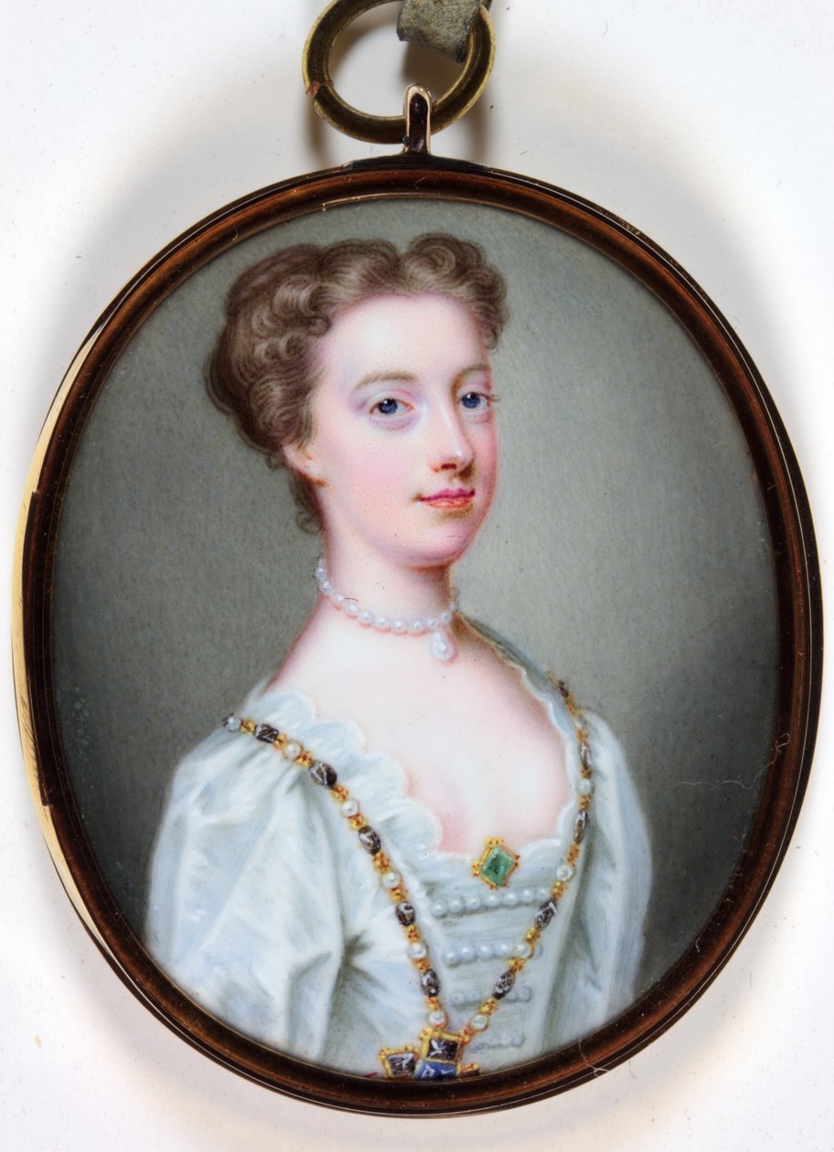 Lady Margaret Cavendish Holles Harley (emalje) af Christian Friedrich Zincke