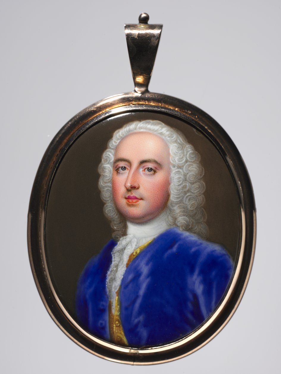 Portræt af en mand, ca. 1735. af Christian Friedrich Zincke