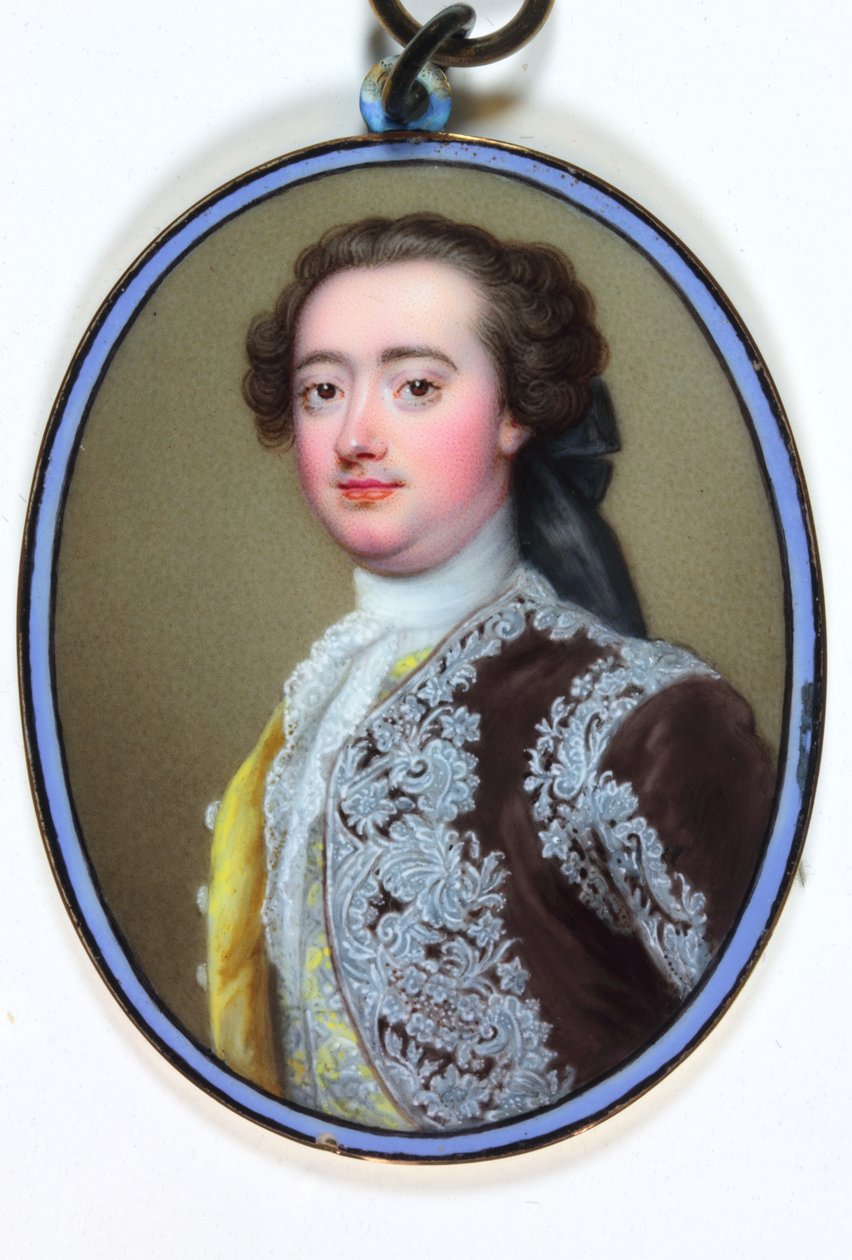 William Bentinck, 2. hertug af Portland (emalje) af Christian Friedrich Zincke