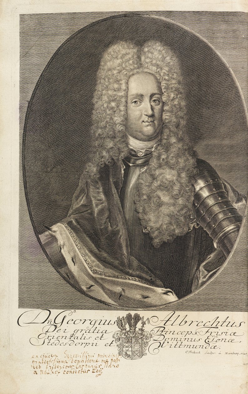 Portræt af Prins George Albert af Østfrisland 1690-1734, 1720. af Christian Fritzsch