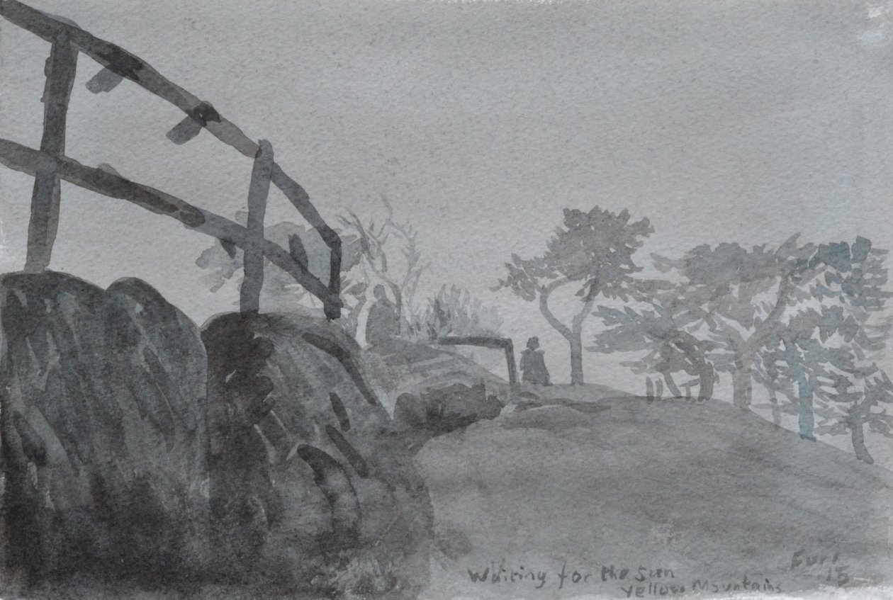 A Long Climb, 2015 (akvarel på papir) af Christian Furr