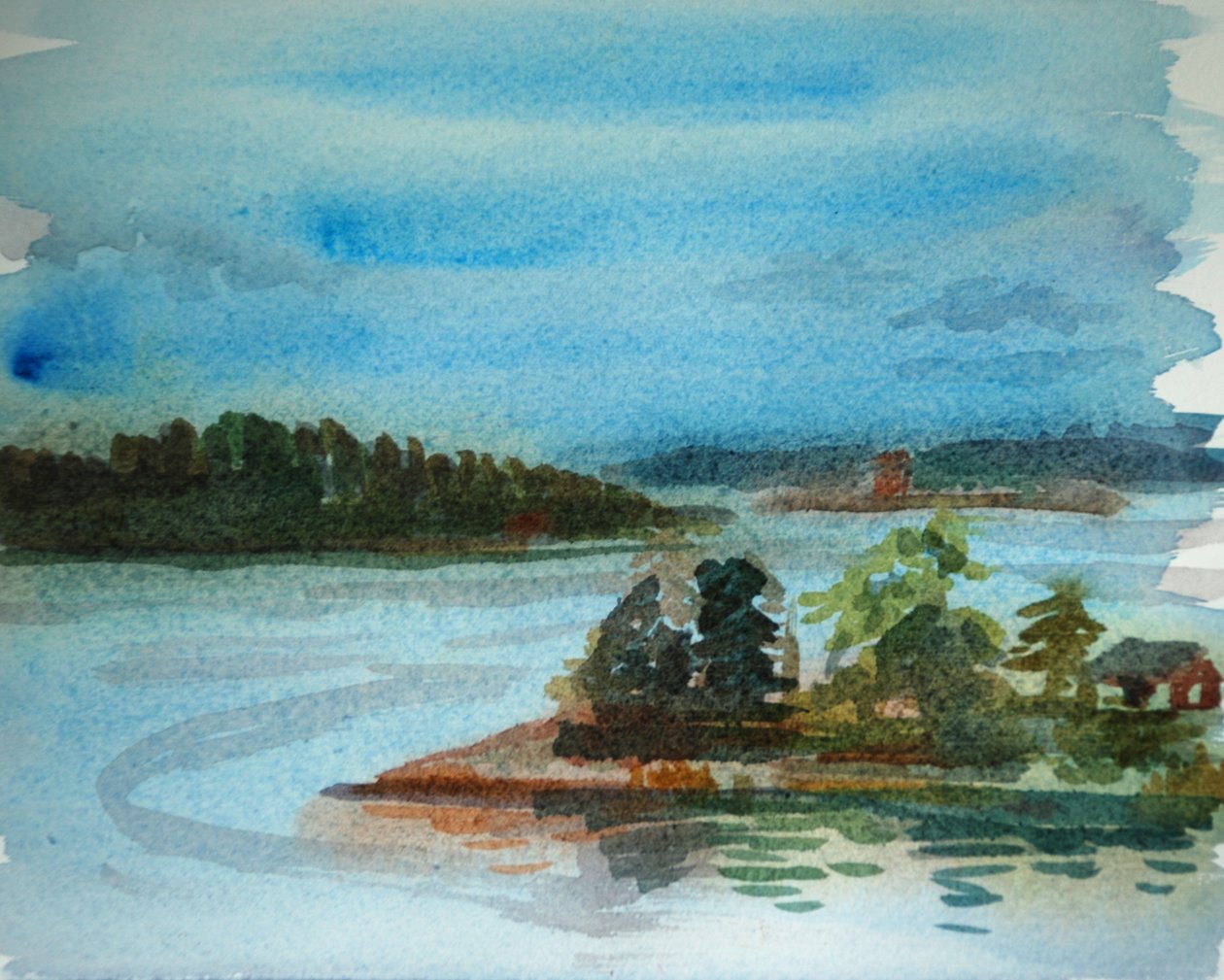 Archipelago 3, 2010 (akvarel) af Christian Furr