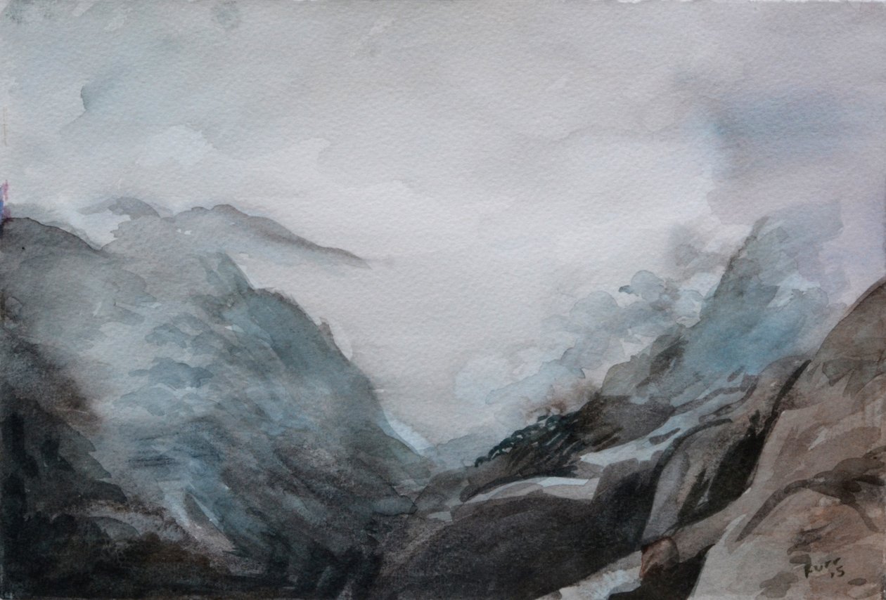 Cloud Pavillion, 2015 (akvarel på papir) af Christian Furr