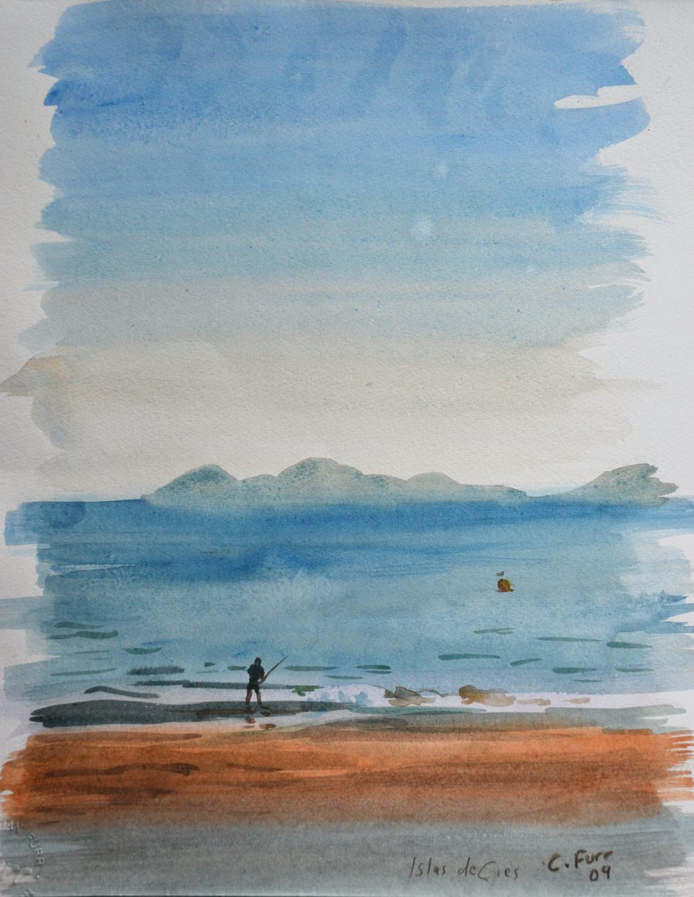 Islas De Cies, 2013 (akvarel) af Christian Furr
