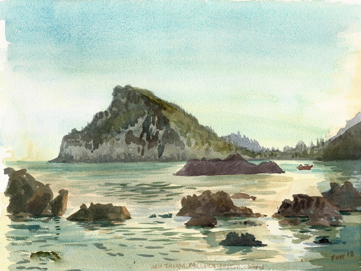 Palaiokastritsa, 2015 (akvarel) af Christian Furr