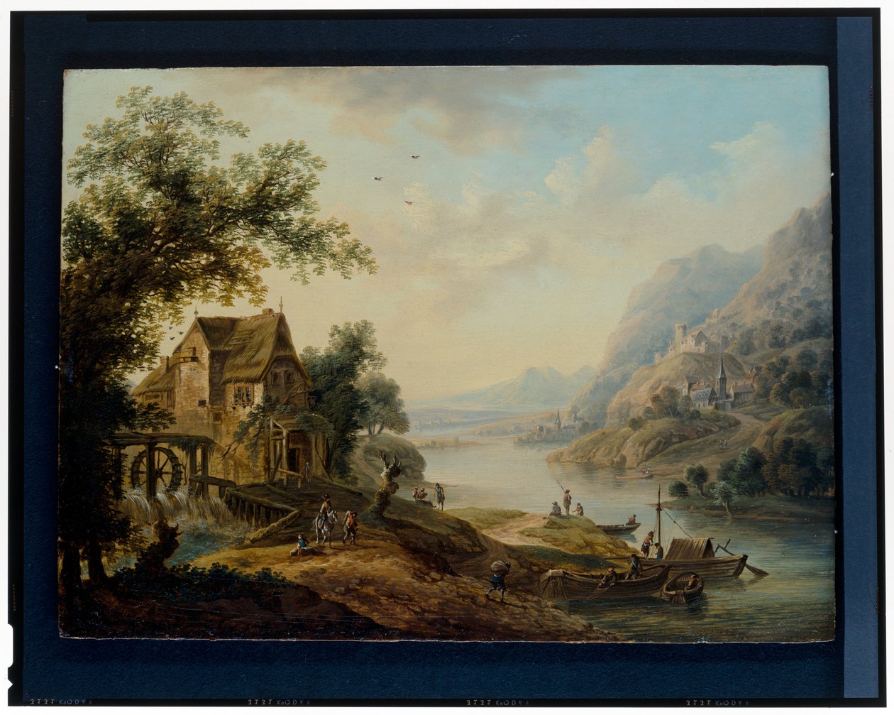 Kaksi Reinin maisemaa af Christian Georg the Elder Schuetz