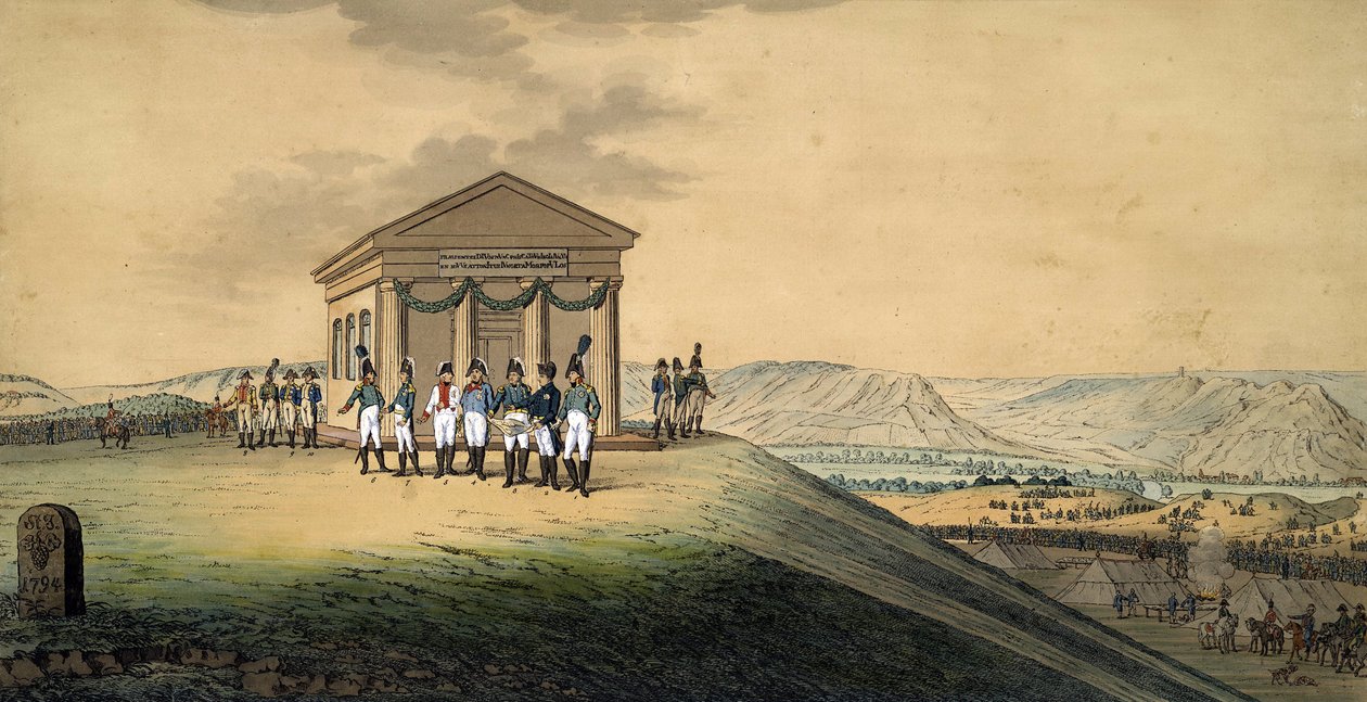 Besøget af Napoleon og Alexander I til slagmarken Jena (Bataille D