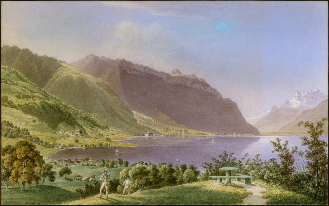Udsigt over Montreux af Christian Gottlieb Théophile Steinlen