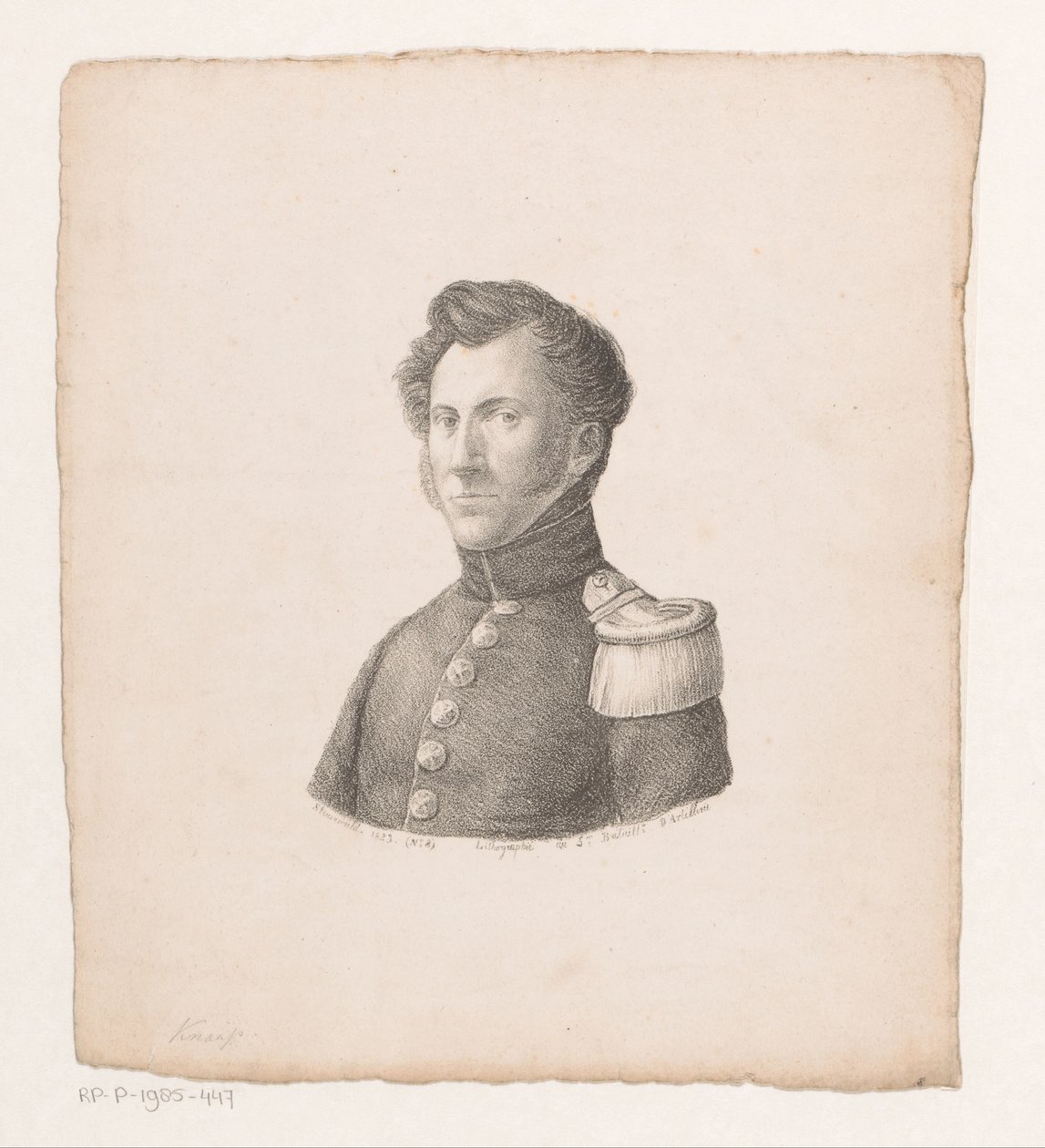 Portræt af Arnold Willem de Bruin af Christian Heinrich Gottlieb Steuerwald