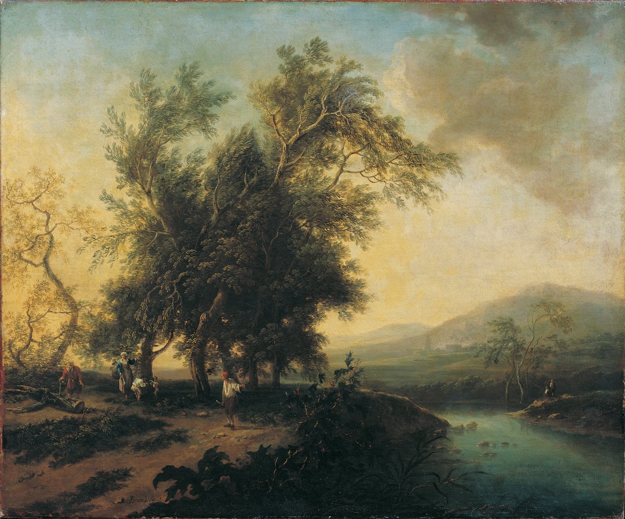 Landschaft mit Staffage af Christian Hilfgott Brand