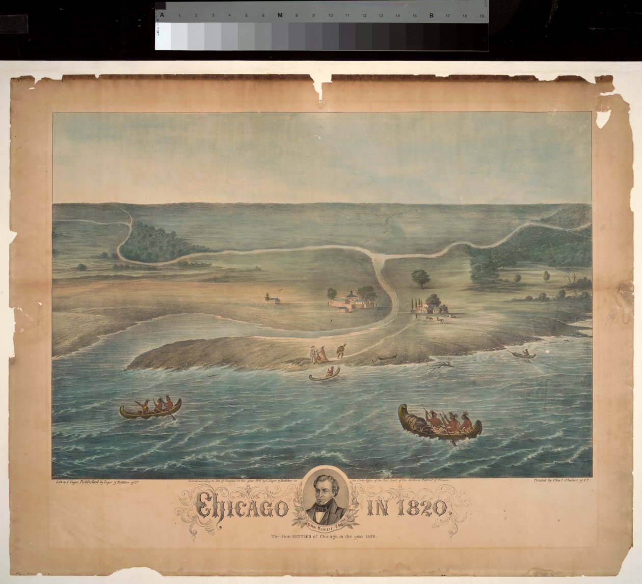 Chicago i 1820, 1867 af Christian Inger