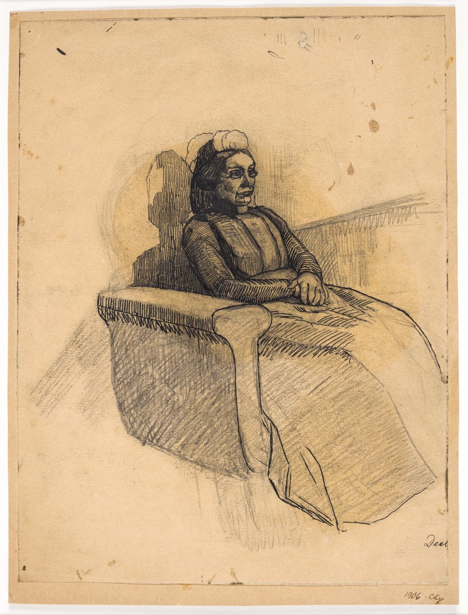 Dame i sofa af Christian Kongstad Petersen