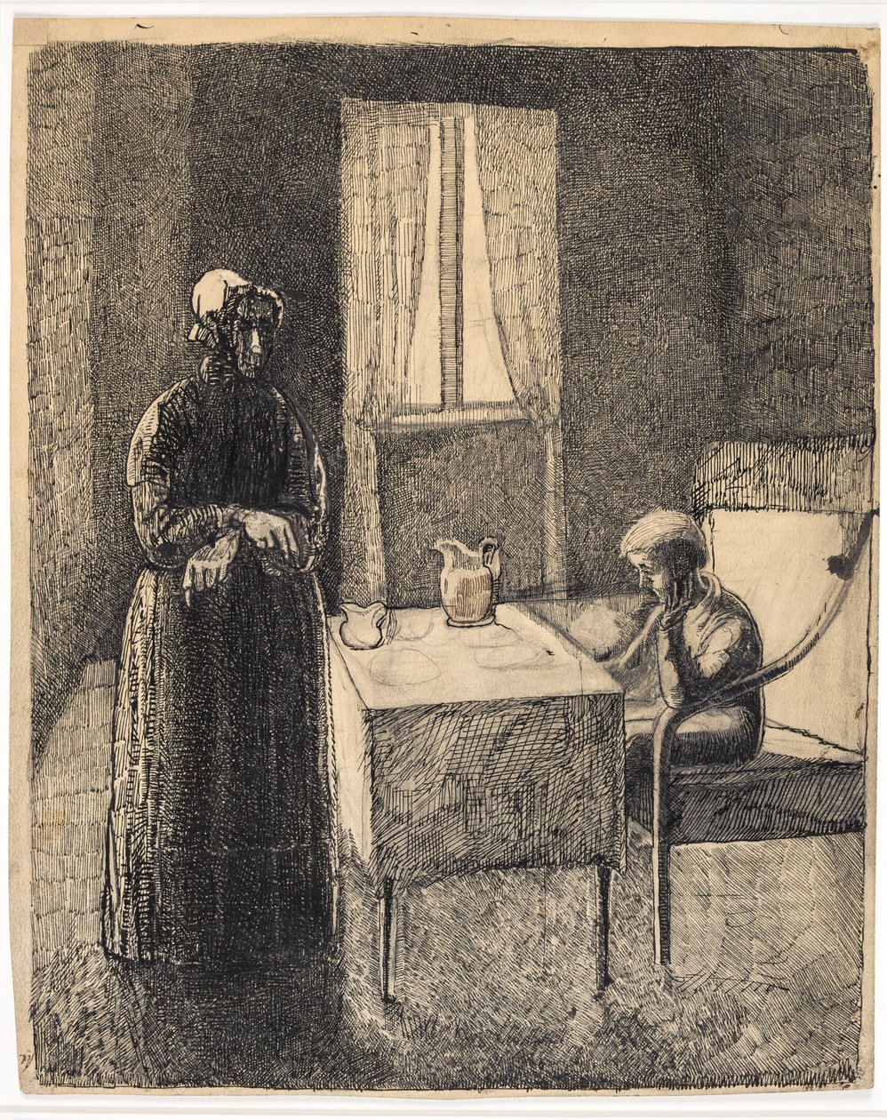 Scene fra David Copperfield (?) af Christian Kongstad Petersen