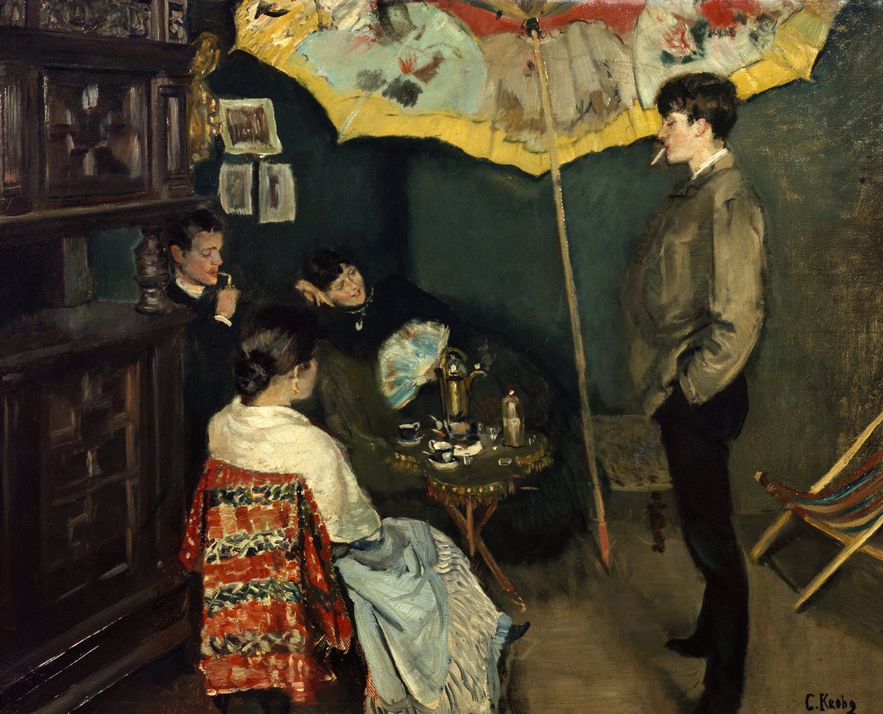 Et hjørne i mit atelier af Christian Krohg
