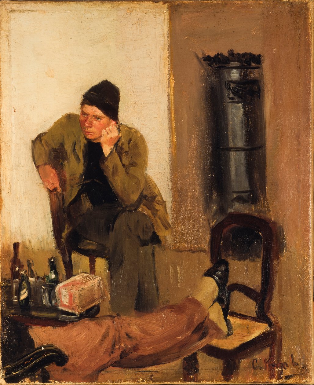 Charles Lundh i samtale med Christian Krohg af Christian Krohg