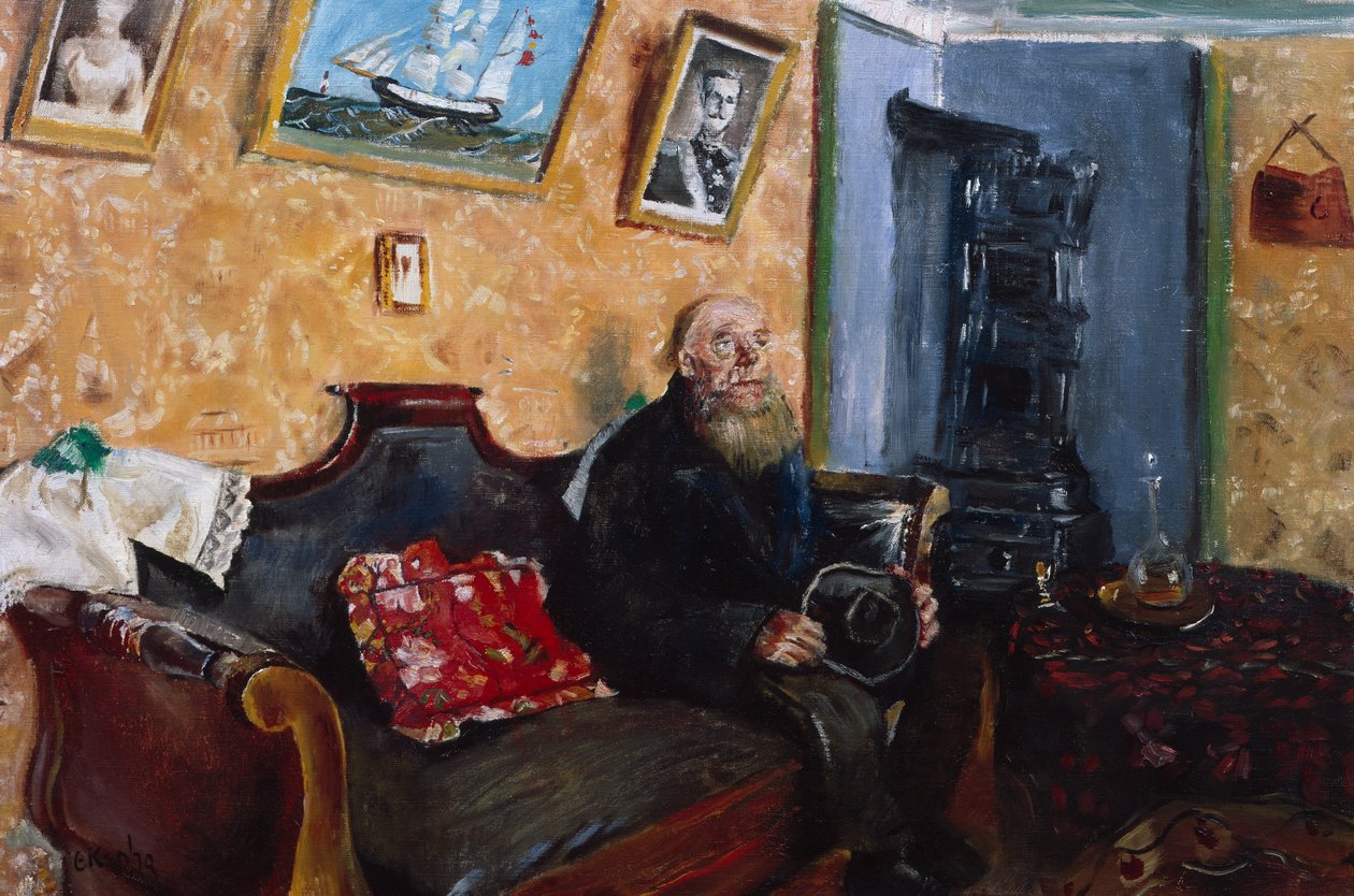 Kondolence besøg af Christian Krohg