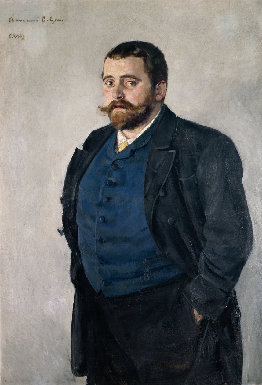 Gerhard Gran (1856-1925), professor i nordisk litteratur af Christian Krohg