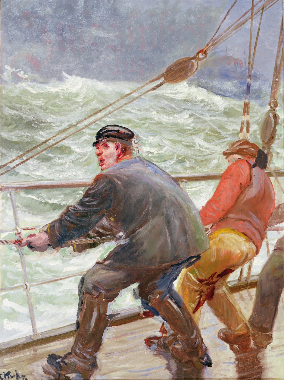 Træk vindover (olie på lærred) af Christian Krohg