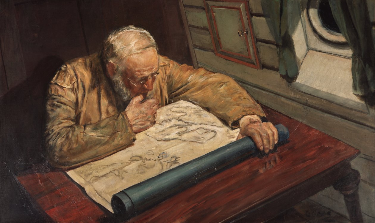 In The Chart House (maleri) af Christian Krohg