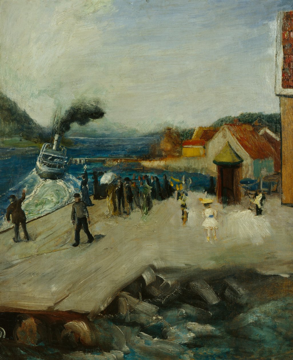 Lehmanns kaj i Drøbak af Christian Krohg