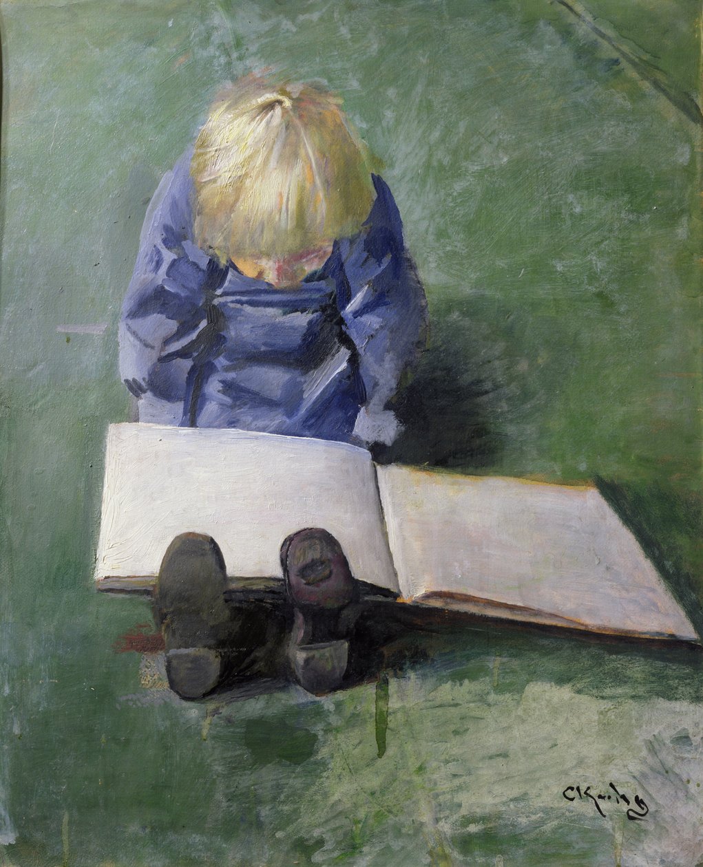 Lille Ebbe læser af Christian Krohg