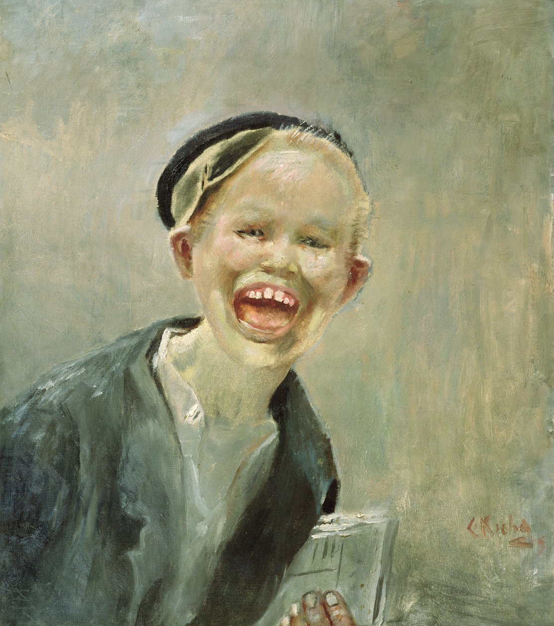 Avisdreng (olie på lærred) af Christian Krohg