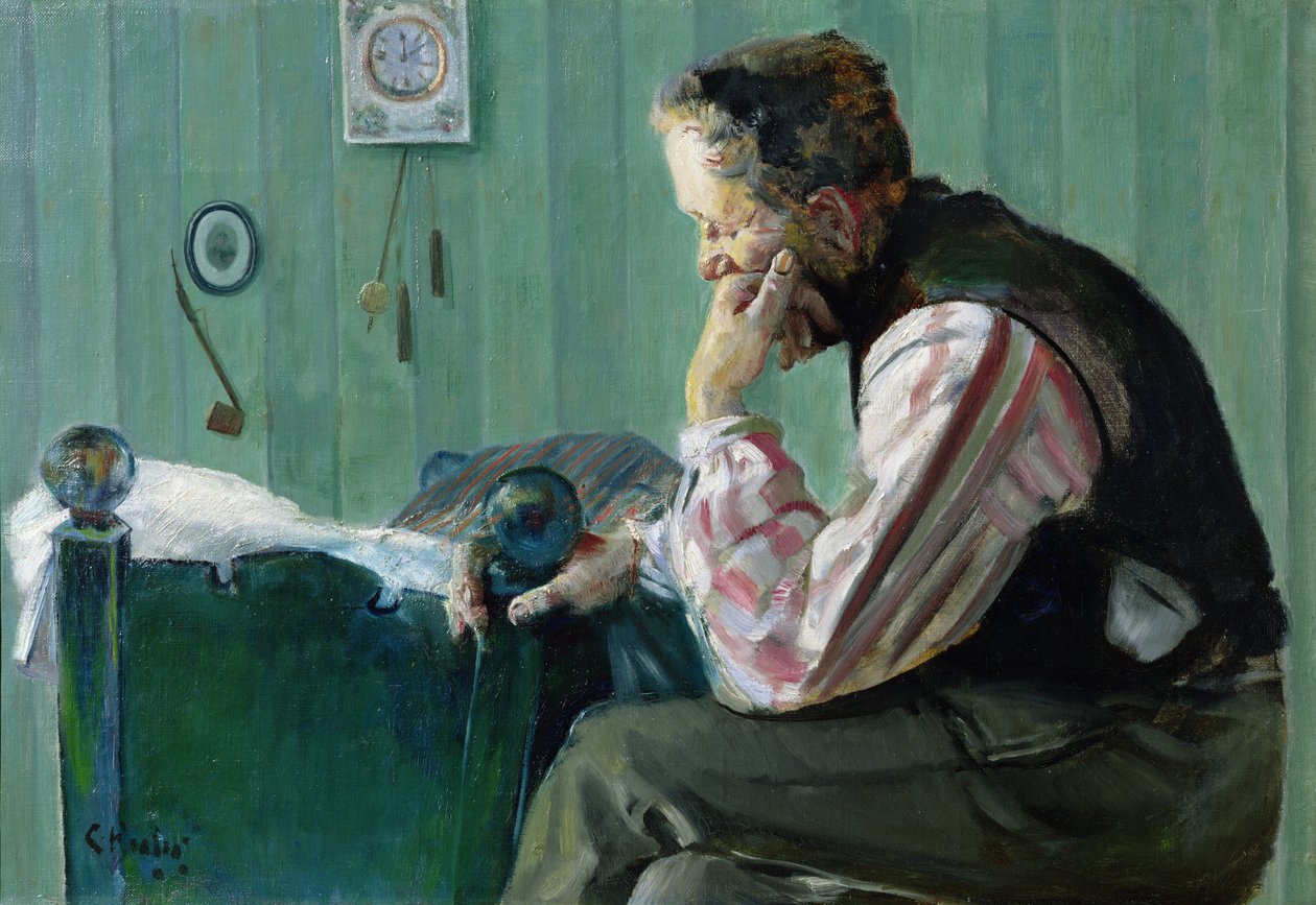 Portræt, Terje Vigen (olie på lærred) af Christian Krohg