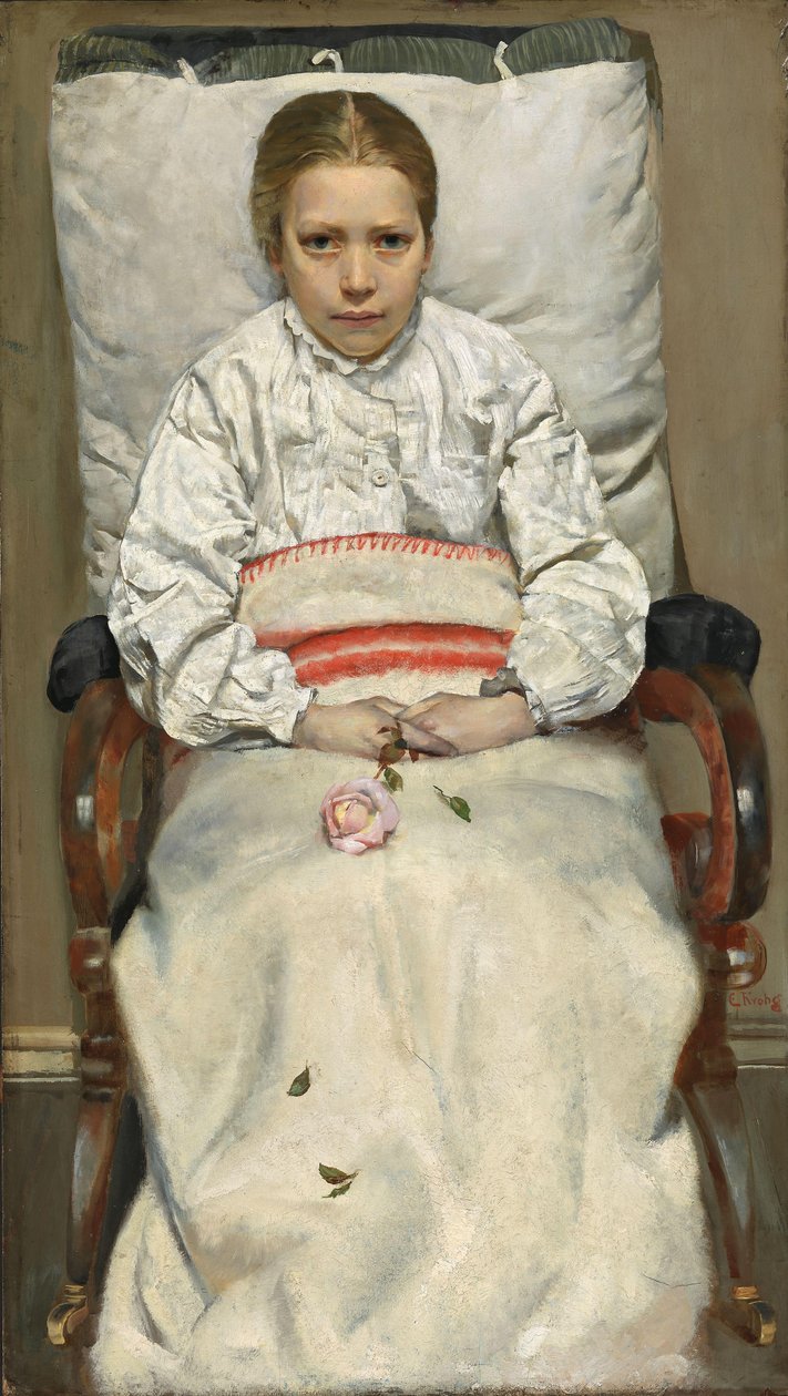 Syg pige af Christian Krohg