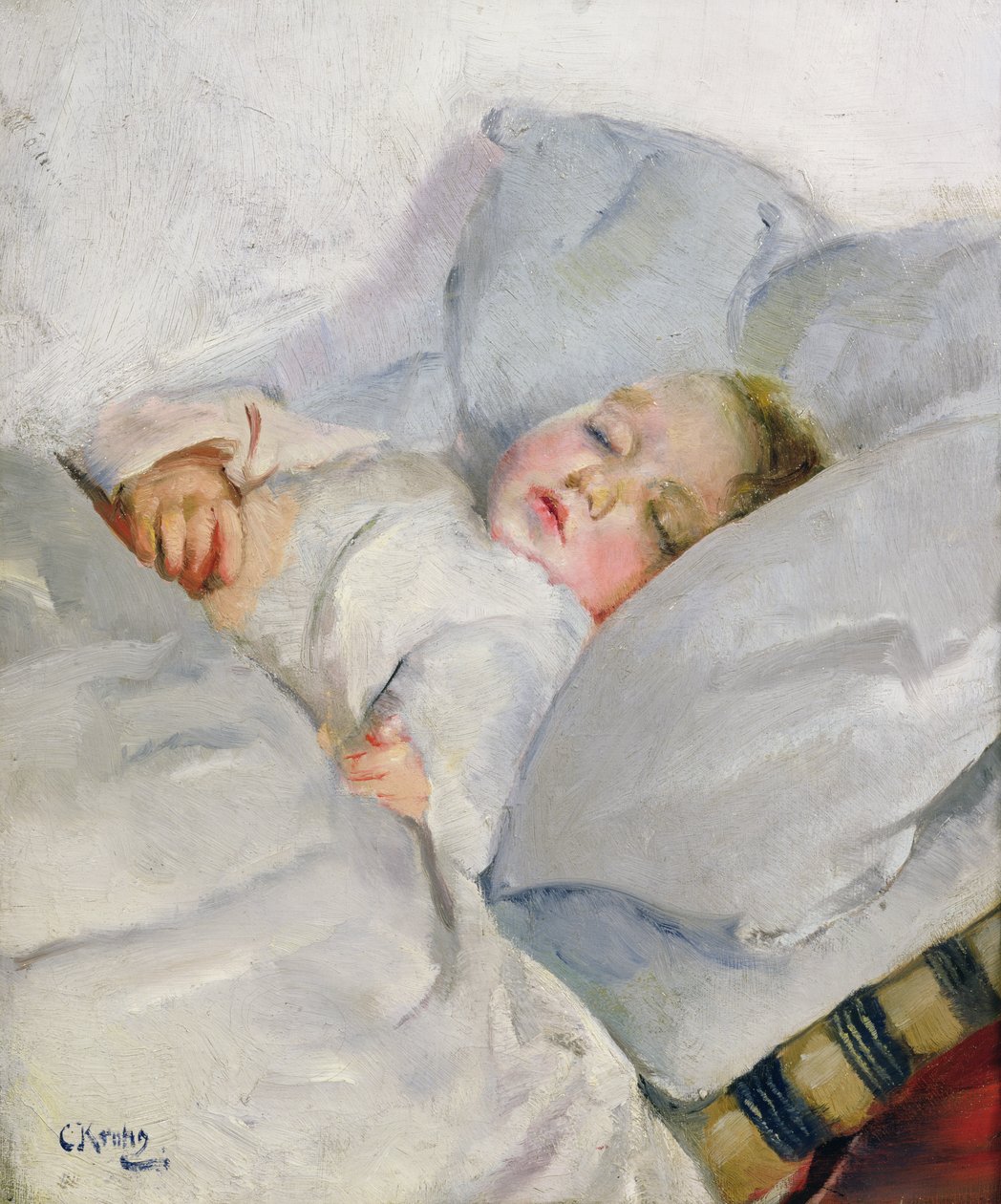 Sovende barn af Christian Krohg