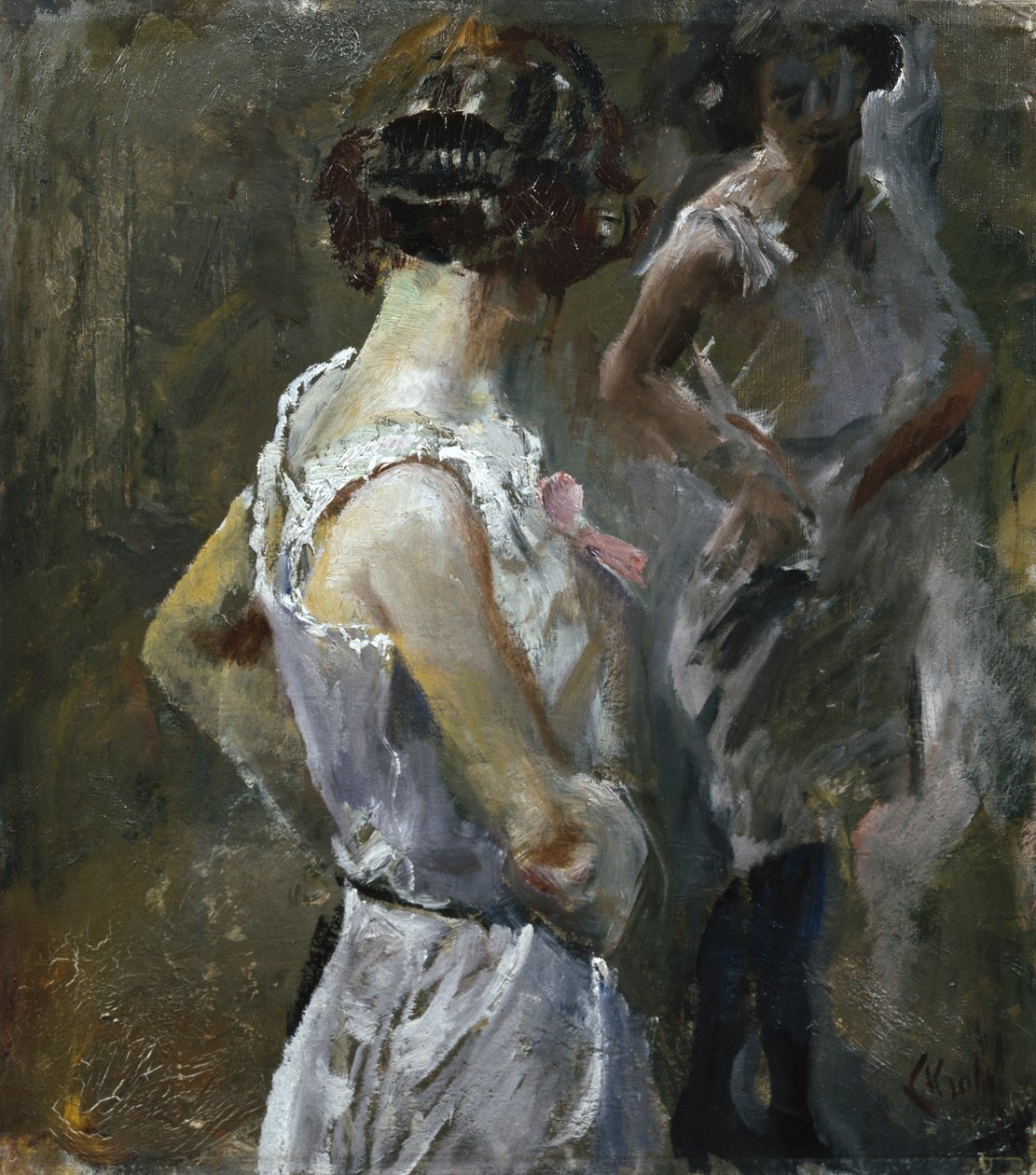 Toilettet (olie på lærred) af Christian Krohg