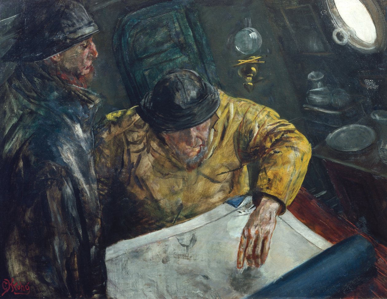 Kursen er sat, c.1888 af Christian Krohg