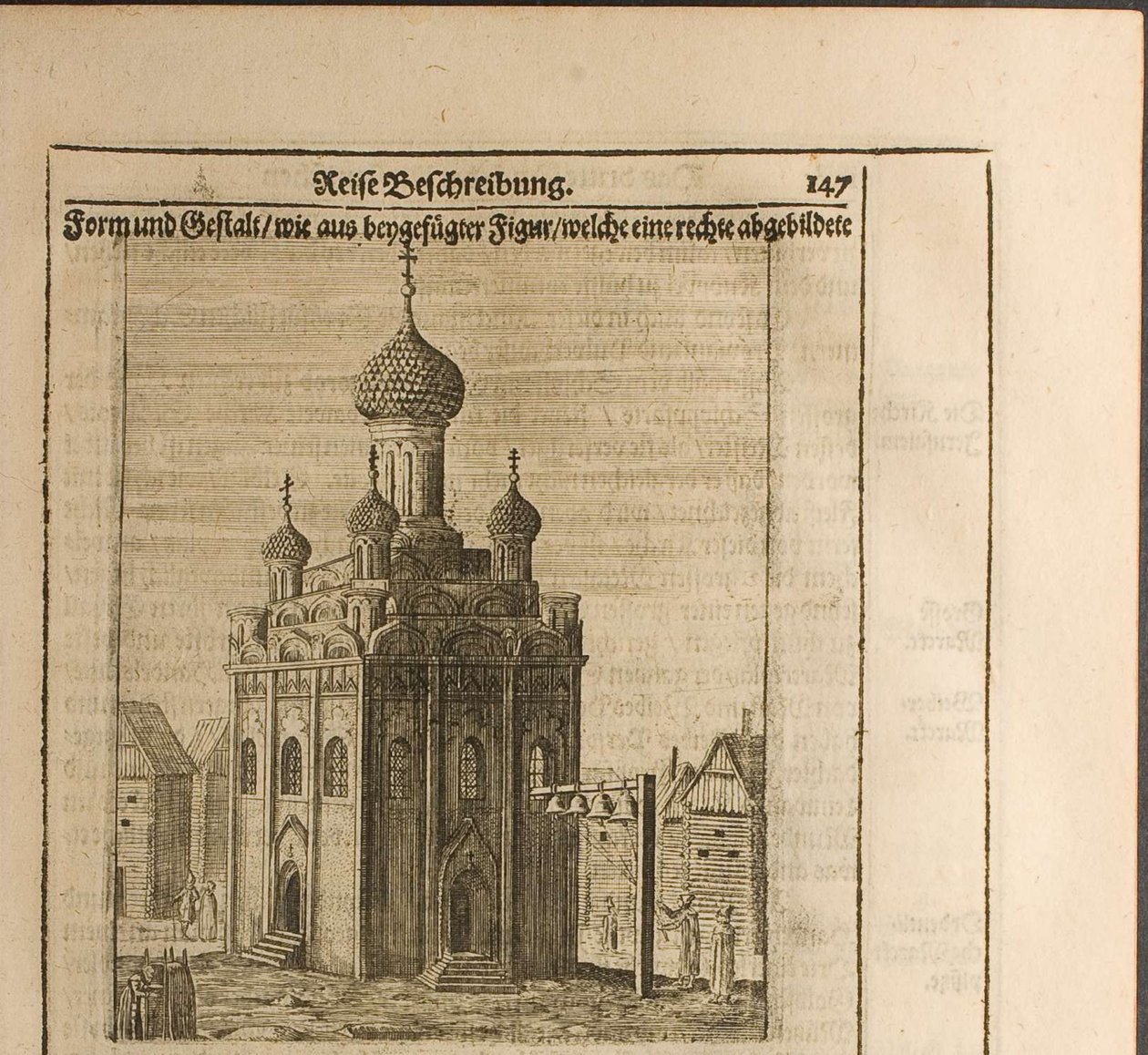 Katedralen i Kreml i Moskva Illustration fra rejser til den store hertug af Muscovy og slægten af Christian Lorenzen Rothgiesser