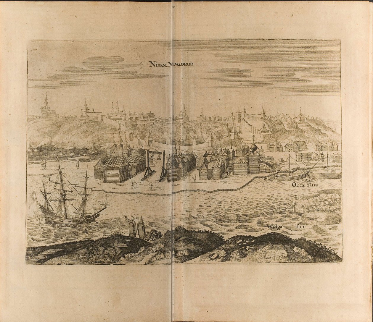 Nizhny Novgorod Illustration fra Rejser til den store hertug af Muscovy og kongen af Persien af af Christian Lorenzen Rothgiesser
