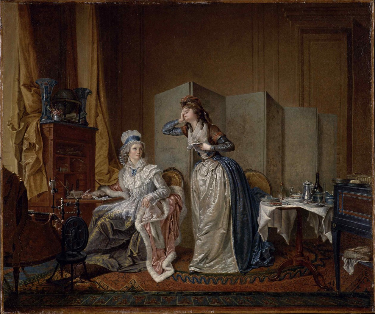 Den dårlige nyhed, 1794. af Christian Marie Colin De La Biochaye