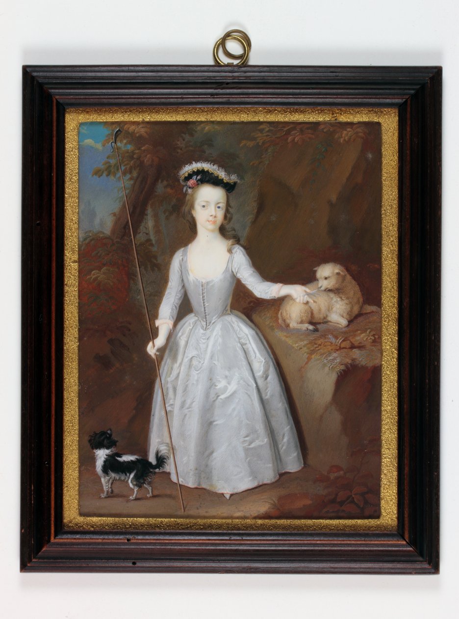 Lady Margaret Cavendish Holles Harley (akvarel på elfenben) af Christian Richter