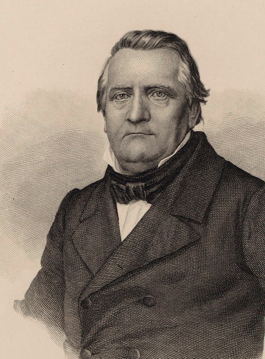 Portræt af komponisten Franz Lachner 1803-1890, 1850. af Christian Riedt