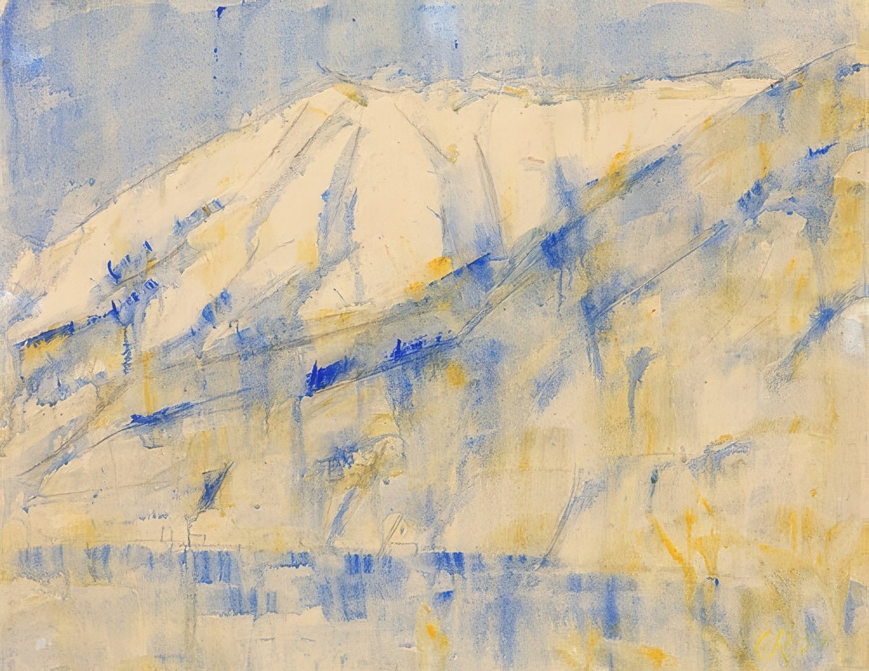 Bjerg i sneen nær Lugano. 1934 af Christian Rohlfs