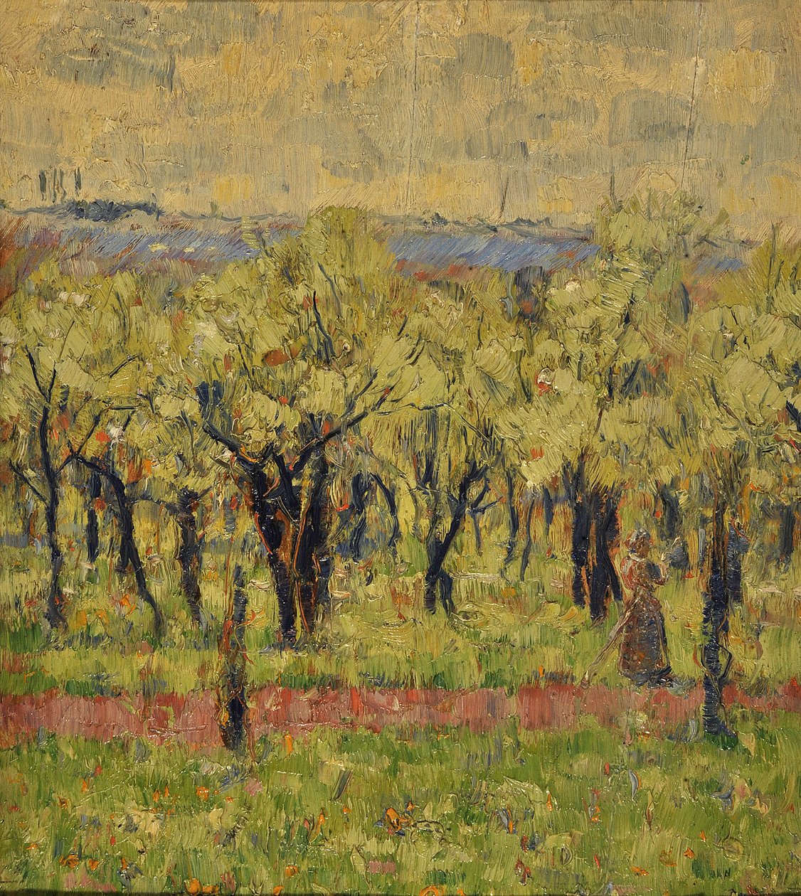 Blomstrende frugtplantage af Christian Rohlfs