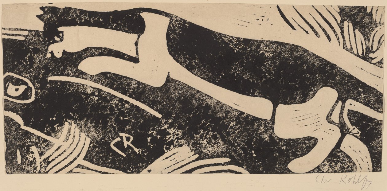Kat og mus, 1912-1913. af Christian Rohlfs