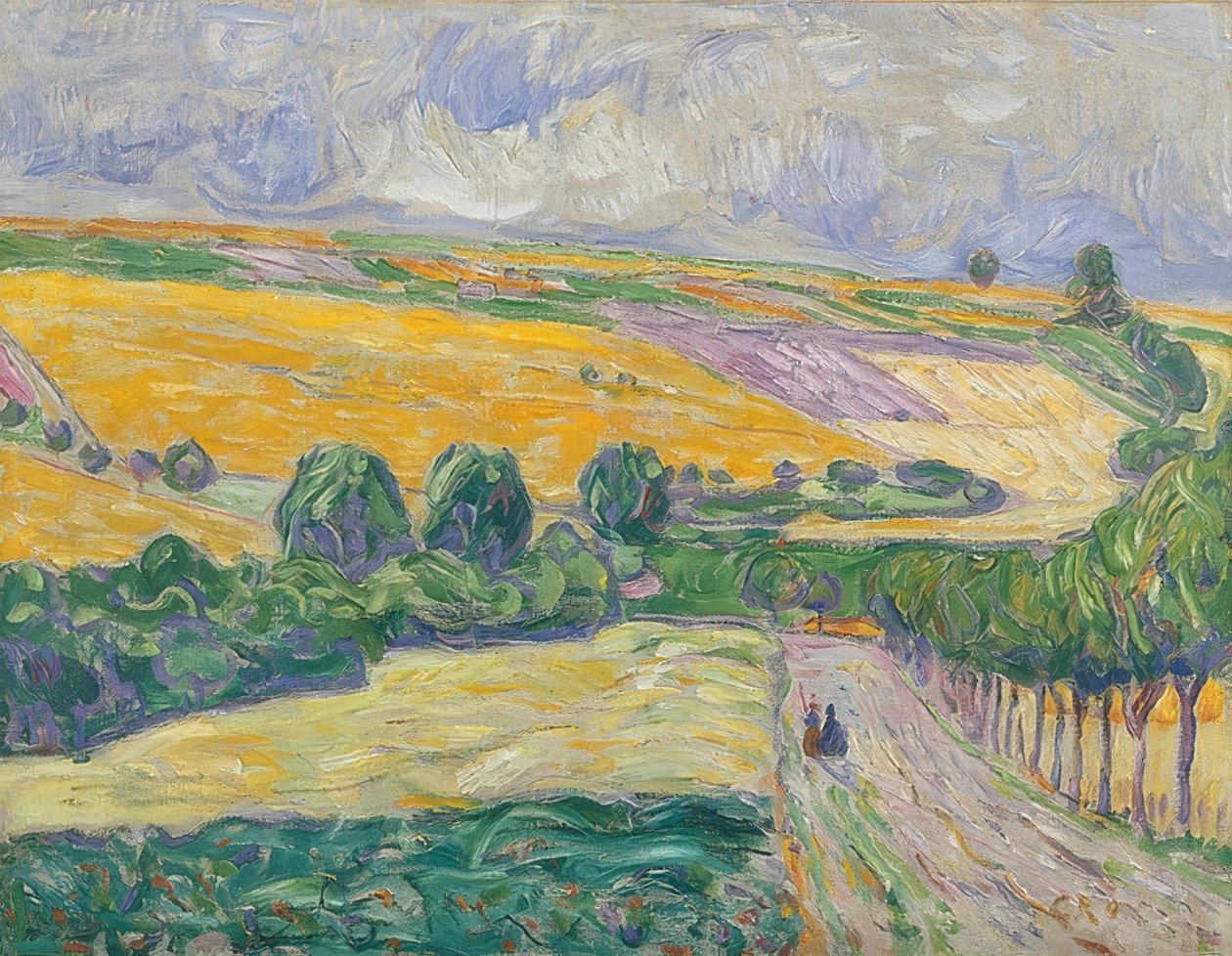 Landskab nær Oberweimar. 1904 af Christian Rohlfs