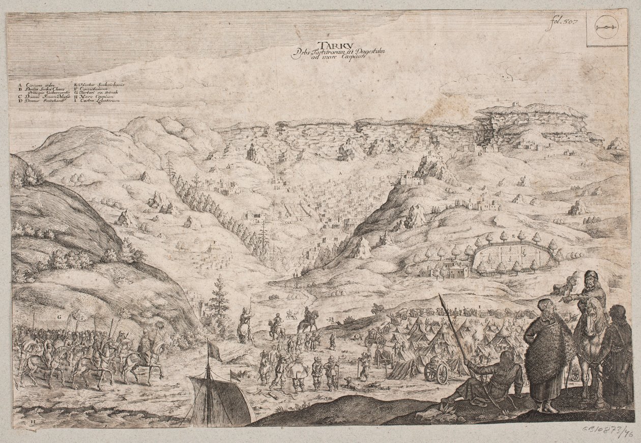 Adam Olearius, "Ofte eftertragtede beskrivelse af Newen Orienthalische Reise [...]", Slesvig 1647 af Christian Rothgiesser