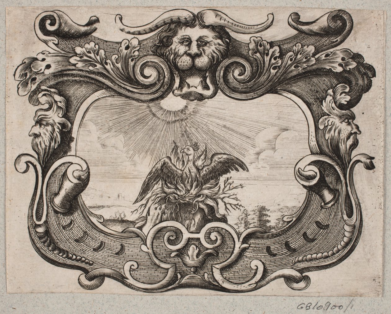 Emblem med Fugl Fønix af Christian Rothgiesser