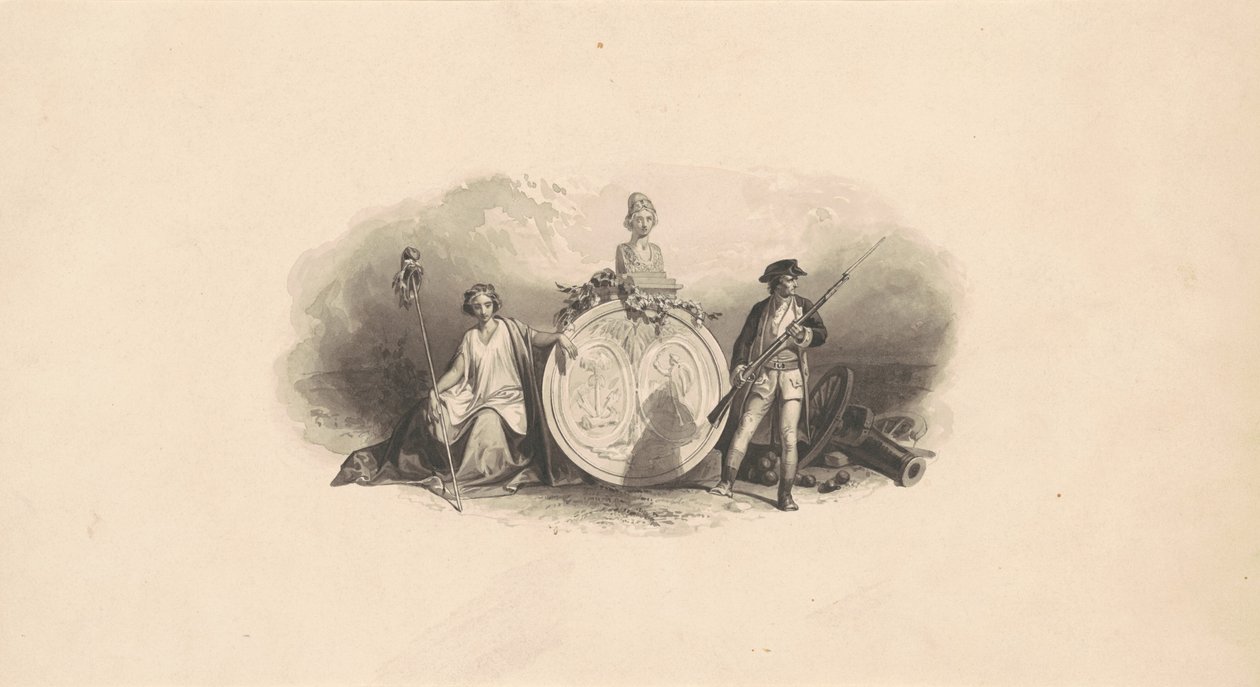 Design til et emblem fra staten South Carolina af Christian Schussele