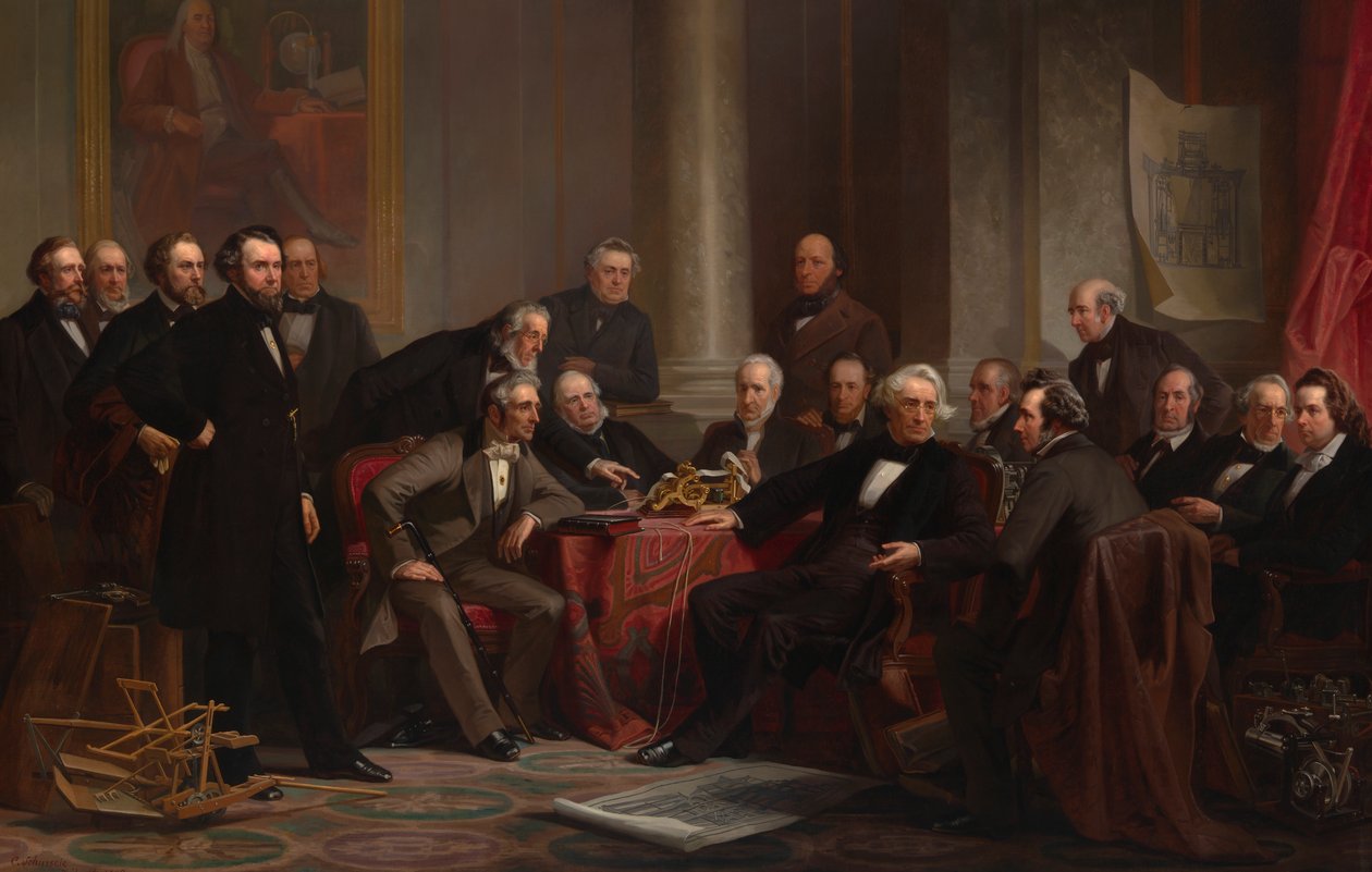 Fremskridtsmænd, 1862. af Christian Schussele