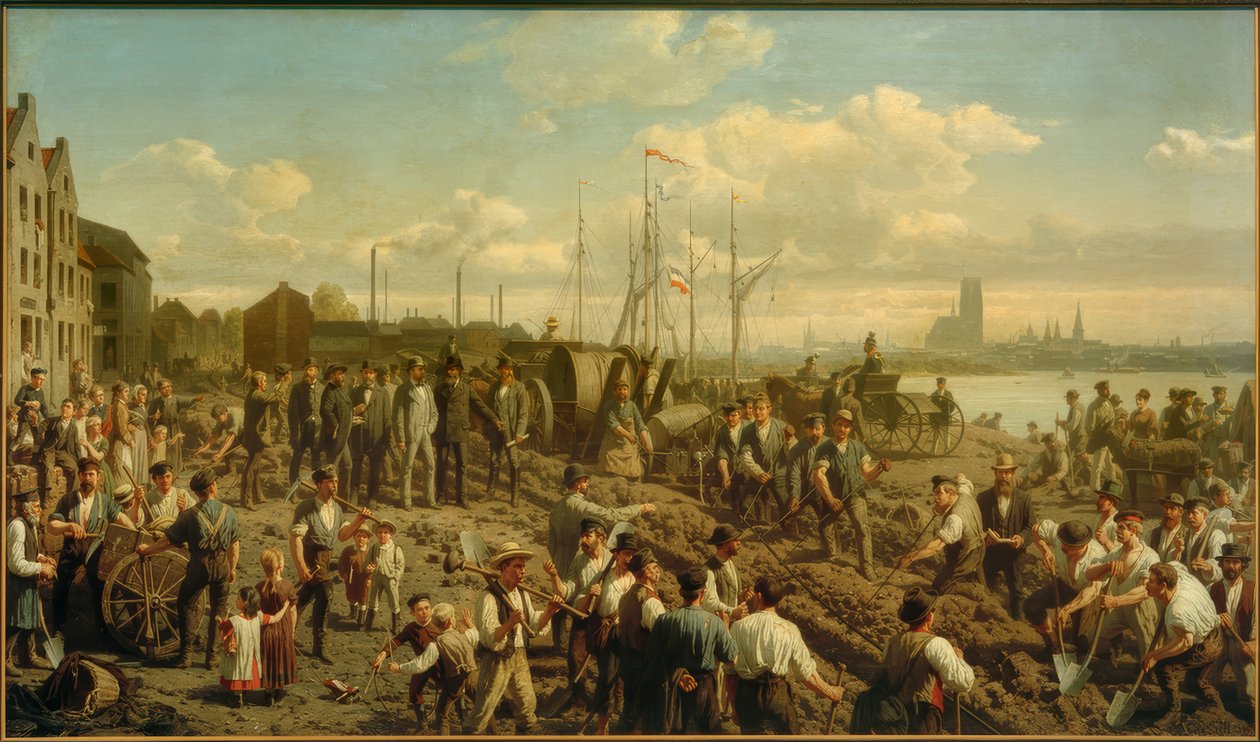 Nedlægning af telegrafkabel i 1878 af Christian Sell