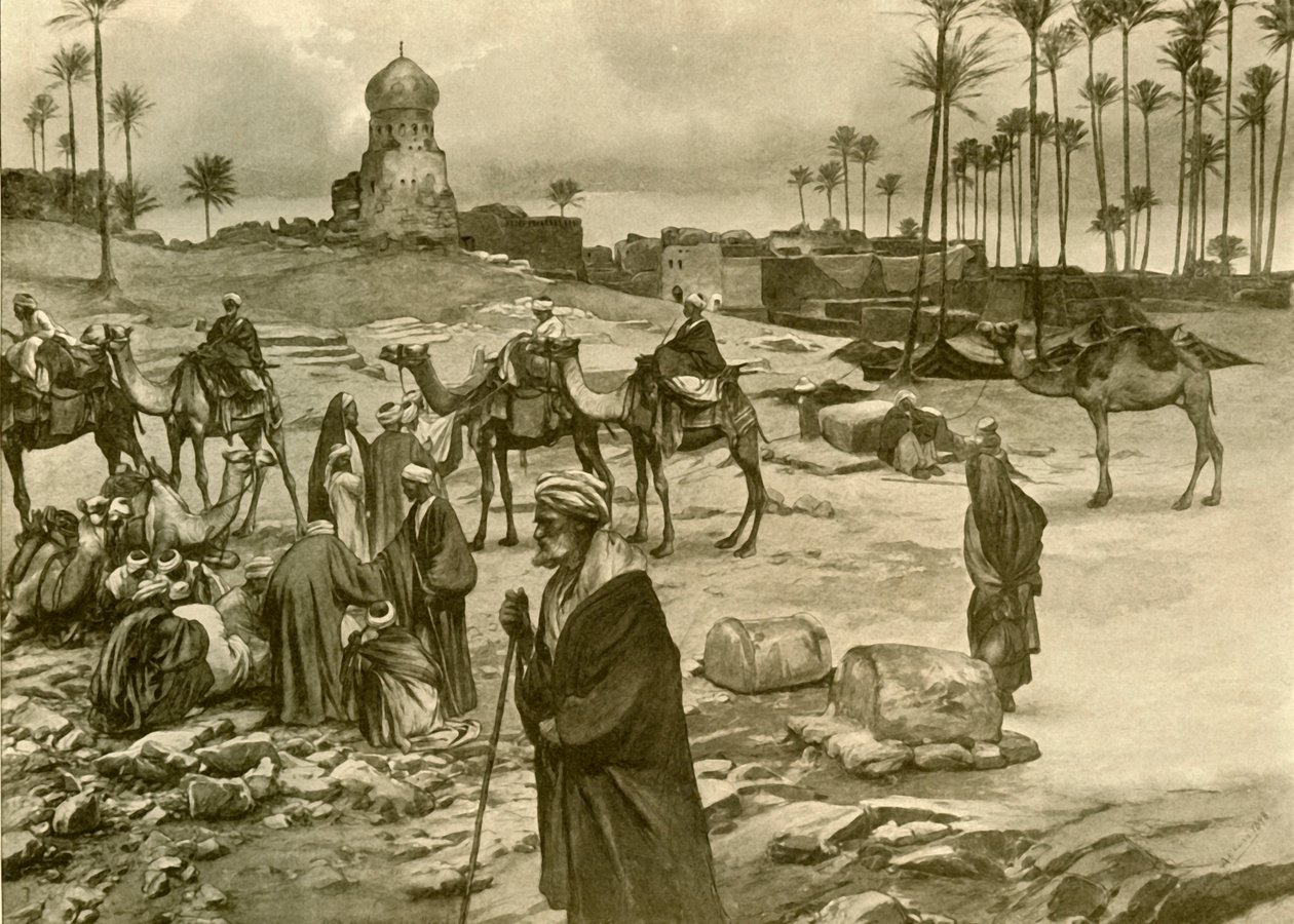 Karavane ved Mit-Rahine, 1898. af Christian Wilhelm Allers