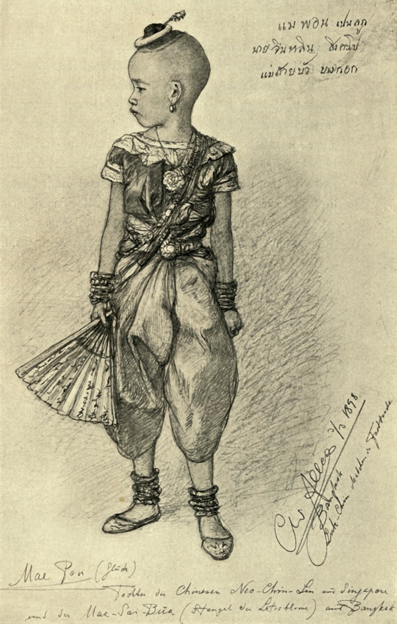 Mae Pon - kinesisk pige, Bangkok, 1898. af Christian Wilhelm Allers